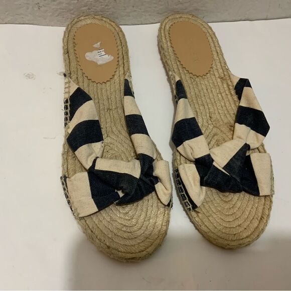 J. Crew espadrilles (flats) tan black women new - Picture 1 of 8